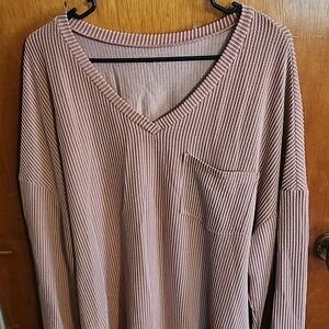 Striped V-Neck Sweater